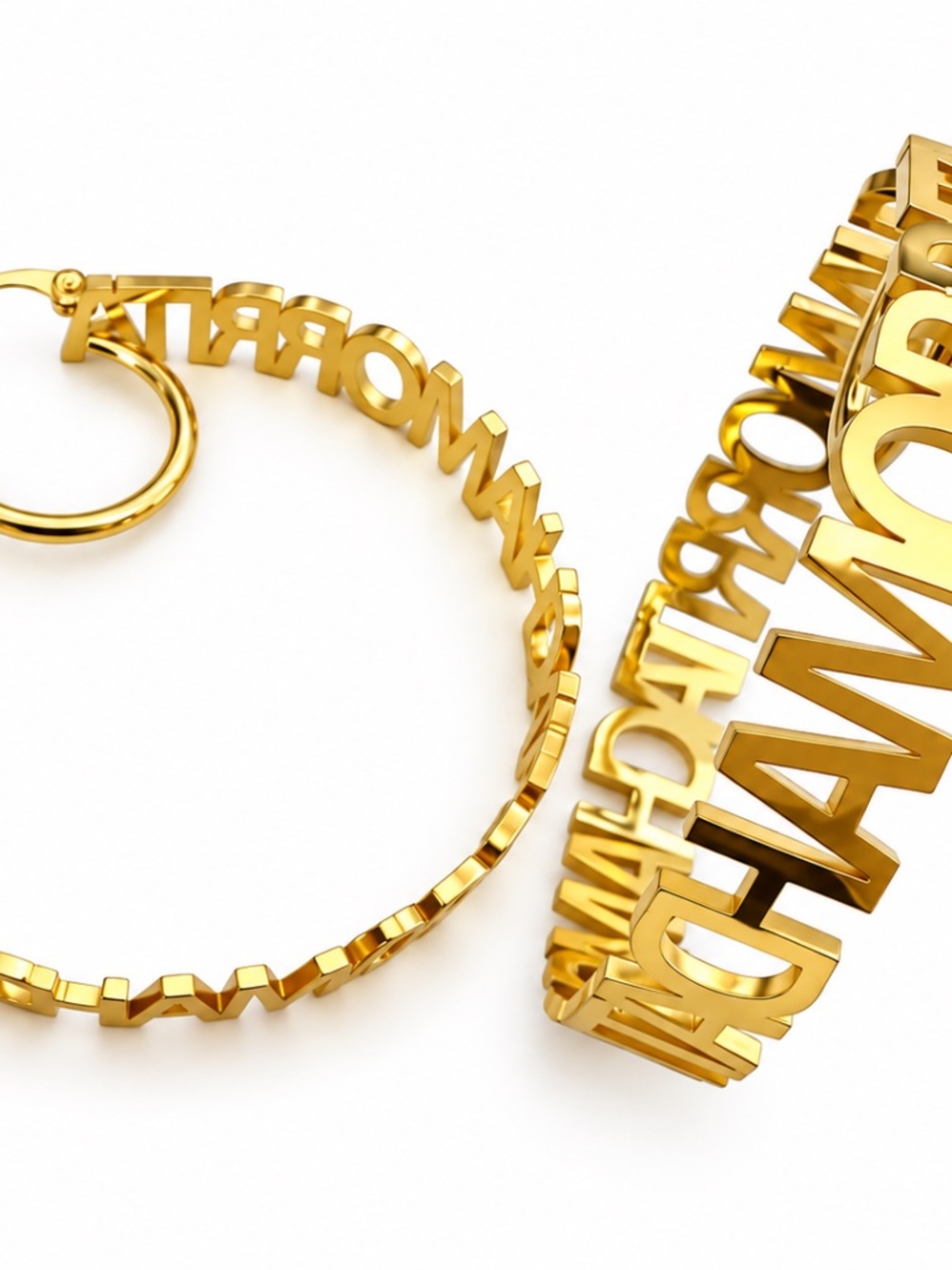 Chamorrita Gold-Tone Hoop Earrings